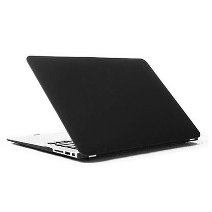 ENKAY for MacBook Air 13.3 inch (US Version) 4 in 1 Frosted Hard Shell Plastic Protective Case with Screen Protector & Keyboard Guard & Anti-dust Plugs(Black) - MacBook Air Cases by ENKAY | Online Shopping South Africa | PMC Jewellery | Buy Now Pay Later Mobicred