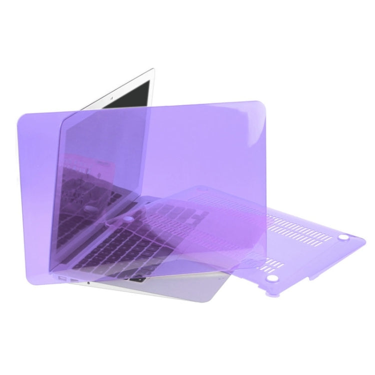 ENKAY for Macbook Air 13.3 inch (US Version) / A1369 / A1466 Hat-Prince 3 in 1 Crystal Hard Shell Plastic Protective Case with Keyboard Guard & Port Dust Plug(Purple) - MacBook Air Cases by ENKAY | Online Shopping South Africa | PMC Jewellery | Buy Now Pay Later Mobicred