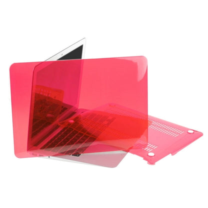 ENKAY for Macbook Air 13.3 inch (US Version) / A1369 / A1466 Hat-Prince 3 in 1 Crystal Hard Shell Plastic Protective Case with Keyboard Guard & Port Dust Plug(Red) - MacBook Air Cases by ENKAY | Online Shopping South Africa | PMC Jewellery | Buy Now Pay Later Mobicred