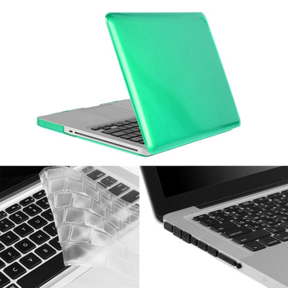 ENKAY for Macbook Pro 15.4 inch (US Version) / A1286 Hat-Prince 3 in 1 Crystal Hard Shell Plastic Protective Case with Keyboard Guard & Port Dust Plug(Green) - MacBook Pro Cases by ENKAY | Online Shopping South Africa | PMC Jewellery | Buy Now Pay Later Mobicred