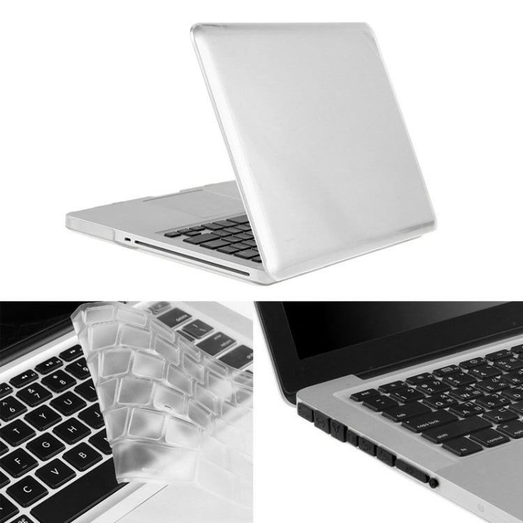 ENKAY for Macbook Pro 15.4 inch (US Version) / A1286 Hat-Prince 3 in 1 Crystal Hard Shell Plastic Protective Case with Keyboard Guard & Port Dust Plug(White) - MacBook Pro Cases by ENKAY | Online Shopping South Africa | PMC Jewellery | Buy Now Pay Later Mobicred