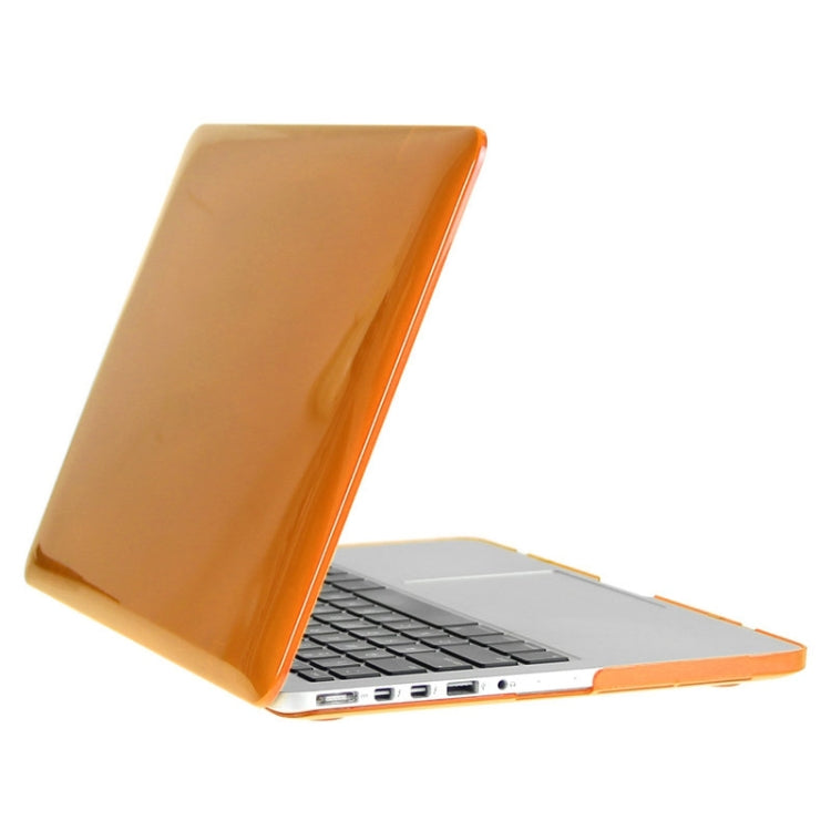 ENKAY for Macbook Pro Retina 15.4 inch (US Version) / A1398 Hat-Prince 3 in 1 Crystal Hard Shell Plastic Protective Case with Keyboard Guard & Port Dust Plug(Orange) - MacBook Pro Cases by ENKAY | Online Shopping South Africa | PMC Jewellery | Buy Now Pay Later Mobicred