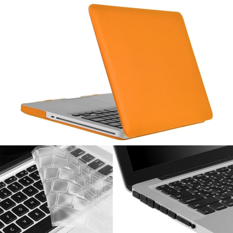 ENKAY for Macbook Pro 13.3 inch (US Version) / A1278 Hat-Prince 3 in 1 Frosted Hard Shell Plastic Protective Case with Keyboard Guard & Port Dust Plug(Orange) - MacBook Pro Cases by ENKAY | Online Shopping South Africa | PMC Jewellery | Buy Now Pay Later Mobicred