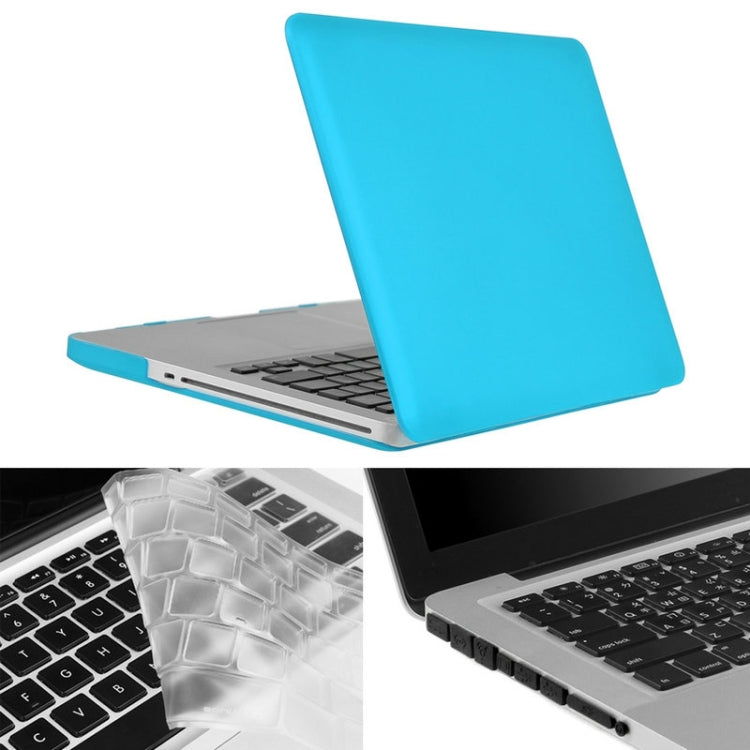 ENKAY for Macbook Pro 13.3 inch (US Version) / A1278 Hat-Prince 3 in 1 Frosted Hard Shell Plastic Protective Case with Keyboard Guard & Port Dust Plug(Blue) - MacBook Pro Cases by ENKAY | Online Shopping South Africa | PMC Jewellery | Buy Now Pay Later Mobicred