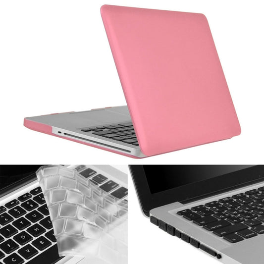 ENKAY for Macbook Pro 15.4 inch (US Version) / A1286 Hat-Prince 3 in 1 Frosted Hard Shell Plastic Protective Case with Keyboard Guard & Port Dust Plug(Pink) - MacBook Pro Cases by ENKAY | Online Shopping South Africa | PMC Jewellery | Buy Now Pay Later Mobicred