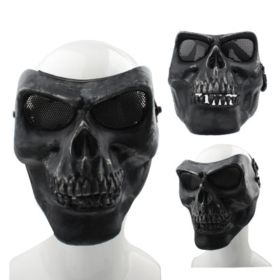 High Intensity Terrifying Evil Facepiece Skeleton Anti BB Bomb Face Mask with Elastic Bands(Black) - Halloween Masks by PMC Jewellery | Online Shopping South Africa | PMC Jewellery | Buy Now Pay Later Mobicred