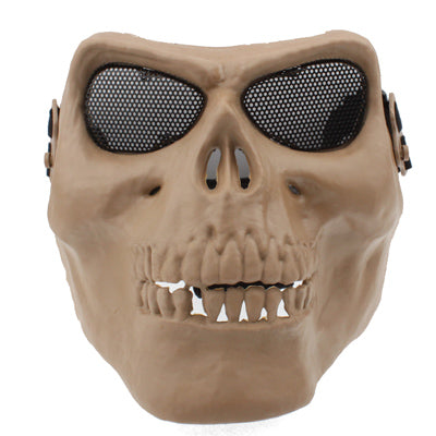 High Intensity Terrifying Evil Facepiece Skeleton Anti BB Bomb Face Mask with Elastic Bands(Brown) - Halloween Masks by PMC Jewellery | Online Shopping South Africa | PMC Jewellery | Buy Now Pay Later Mobicred