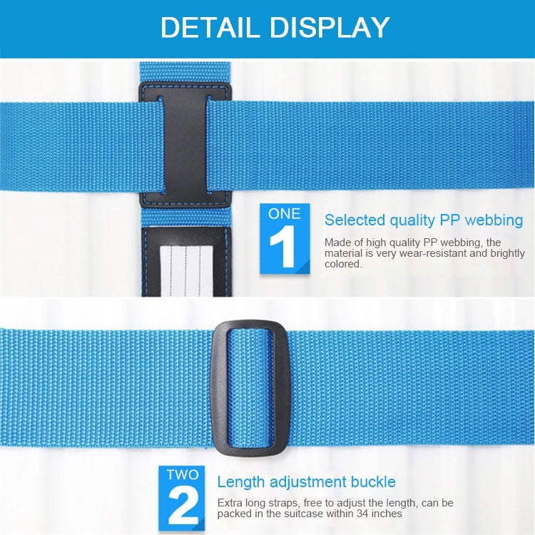 Luggage Strap Cross Belt Adjustable Packing Band Belt Strap with Password Lock for Luggage Travel Suitcase - Tapes & Ropes by PMC Jewellery | Online Shopping South Africa | PMC Jewellery | Buy Now Pay Later Mobicred