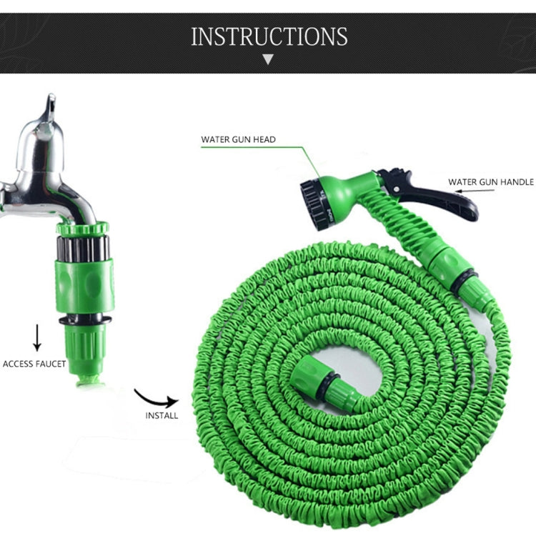 Durable Flexible Dual-layer Water Pipe Water Hose, Stretch Length: 7.5m-22.5m (US Standard)(Blue) - Car Washer & Accessories by PMC Jewellery | Online Shopping South Africa | PMC Jewellery | Buy Now Pay Later Mobicred