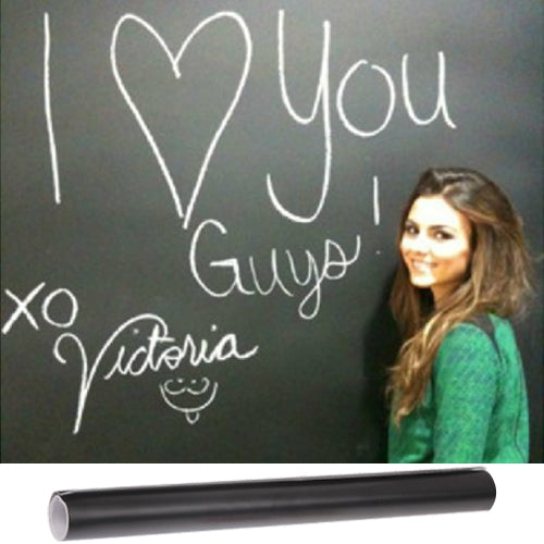 PVC Matte Blackboard Wallpaper / Graffiti Board Blackboard Wallpaper Wall Sticker, Size: 200(L) x 45cm(W)(Black) - Message Boards by PMC Jewellery | Online Shopping South Africa | PMC Jewellery | Buy Now Pay Later Mobicred