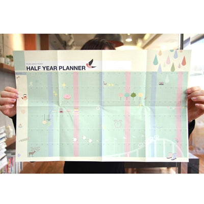 Half Year Planner Table Paper, Size: 50cm x 32cm - Others by PMC Jewellery | Online Shopping South Africa | PMC Jewellery | Buy Now Pay Later Mobicred