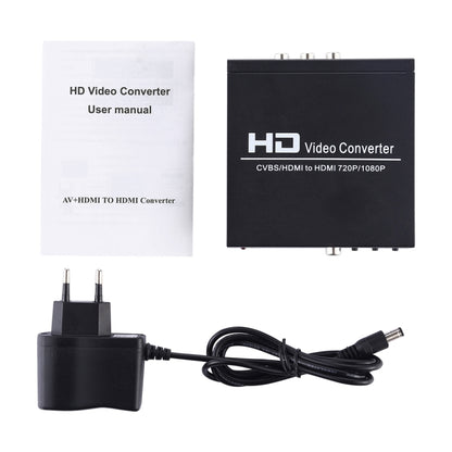 NK-8A AV + HDMI to HDMI HD Video Converter(Black) - Converter by PMC Jewellery | Online Shopping South Africa | PMC Jewellery | Buy Now Pay Later Mobicred