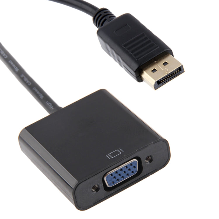 DisplayPort Male to VGA Female Adapter(Black) - Cable & Adapter by PMC Jewellery | Online Shopping South Africa | PMC Jewellery | Buy Now Pay Later Mobicred