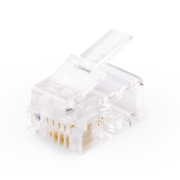 RJ11 Modular Plug Telephone Connector (1000pcs in one packaging, the price is for 1000pcs) - Lan Cable and Tools by PMC Jewellery | Online Shopping South Africa | PMC Jewellery | Buy Now Pay Later Mobicred