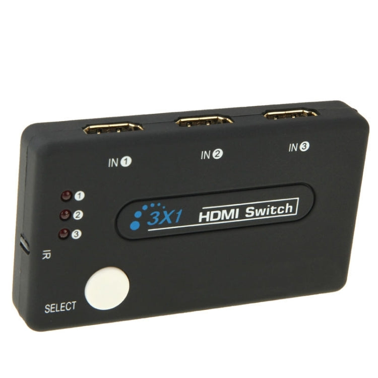 Mini 3x1 HD 1080P HDMI V1.3 Selector with Remote Control for HDTV / STB/ DVD / Projector / DVR - Splitter by PMC Jewellery | Online Shopping South Africa | PMC Jewellery