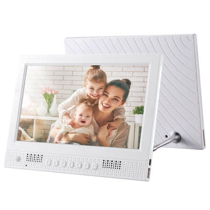 10.1 inch LED Display Multi-media Music & Movie Player Digital Photo Frame with Remote Control, Allwinner E200s Program, Support USB-Disk / SD Card, Body Sensor, Built in Stereo Speaker(White) - 11 inch Below by PMC Jewellery | Online Shopping South Africa | PMC Jewellery | Buy Now Pay Later Mobicred