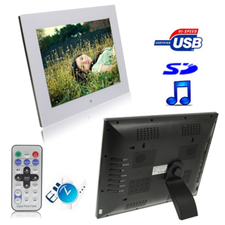 15.0 inch Digital Picture Frame with Remote Control Support SD / MMC / MS Card and USB , White (1502)(White) - 11-15 inch by PMC Jewellery | Online Shopping South Africa | PMC Jewellery | Buy Now Pay Later Mobicred