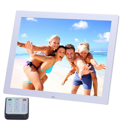 14 inch HD LED Screen Digital Photo Frame with Holder & Remote Control, Allwinner, Alarm Clock / MP3 / MP4 / Movie Player(White) - 11-15 inch by PMC Jewellery | Online Shopping South Africa | PMC Jewellery | Buy Now Pay Later Mobicred