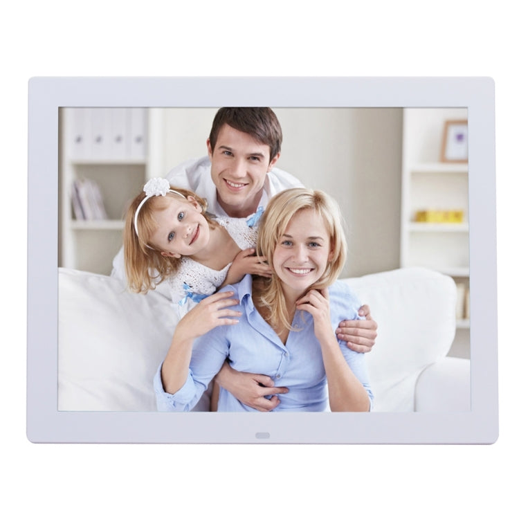 15 inch HD LED Screen Digital Photo Frame with Holder & Remote Control, Allwinner, Alarm Clock / MP3 / MP4 / Movie Player(White) - 11-15 inch by PMC Jewellery | Online Shopping South Africa | PMC Jewellery | Buy Now Pay Later Mobicred