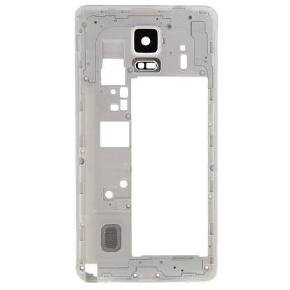 For Galaxy Note 4 / N910F Middle Frame Bezel Back Plate Housing Camera Lens Panel  (White) - Frame Bezel Plate by PMC Jewellery | Online Shopping South Africa | PMC Jewellery | Buy Now Pay Later Mobicred