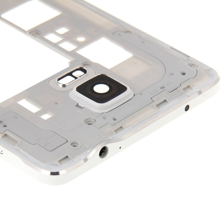 For Galaxy Note 4 / N910F Middle Frame Bezel Back Plate Housing Camera Lens Panel  (White) - Frame Bezel Plate by PMC Jewellery | Online Shopping South Africa | PMC Jewellery | Buy Now Pay Later Mobicred