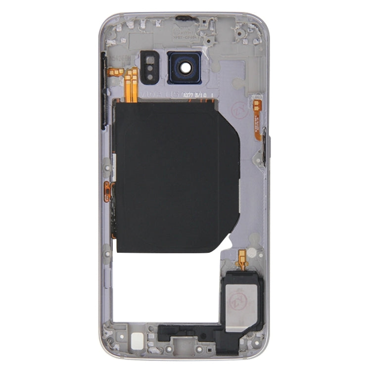 For Galaxy S6 / G920F Back Plate Housing Camera Lens Panel  with Side Keys and Speaker Ringer Buzzer (Grey) - Frame Bezel Plate by PMC Jewellery | Online Shopping South Africa | PMC Jewellery | Buy Now Pay Later Mobicred