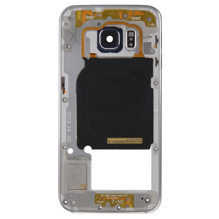 For Galaxy S6 Edge / G925 Back Plate Housing Camera Lens Panel  with Side Keys and Speaker Ringer Buzzer (Grey) - Frame Bezel Plate by PMC Jewellery | Online Shopping South Africa | PMC Jewellery | Buy Now Pay Later Mobicred