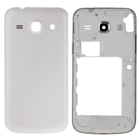 For Galaxy Core Plus / G350 Full Housing Cover (Middle Frame Bezel + Battery Back Cover) (White) - Back Cover by PMC Jewellery | Online Shopping South Africa | PMC Jewellery | Buy Now Pay Later Mobicred