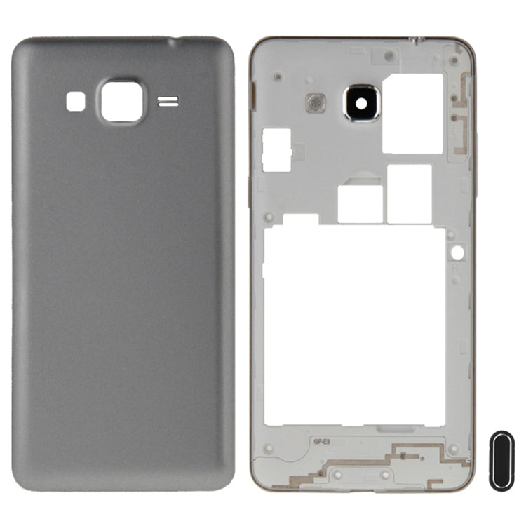 For Galaxy Grand Prime / G530 Dual SIM Card Version Full Housing Cover (Middle Frame Bezel + Battery Back Cover) + Home Button (Grey) - Back Cover by PMC Jewellery | Online Shopping South Africa | PMC Jewellery | Buy Now Pay Later Mobicred