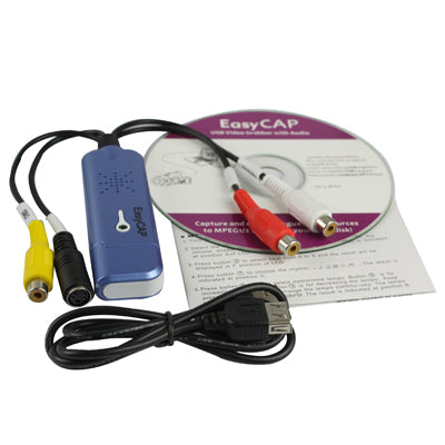 Easycap USB 2.0 Video Capture & Edit with Audio (Supports NTSC/PAL/SECAM, Video format)(Blue) - Video Capture Card by PMC Jewellery | Online Shopping South Africa | PMC Jewellery