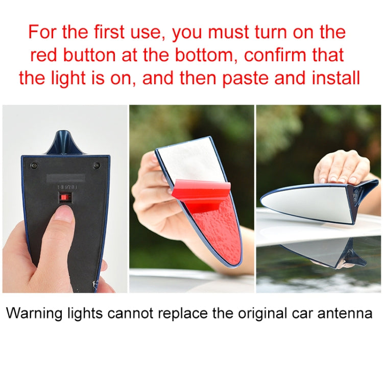 Solar Shark Fin High-positioned Alarm Light(Black) - Warning Lights by PMC Jewellery | Online Shopping South Africa | PMC Jewellery | Buy Now Pay Later Mobicred