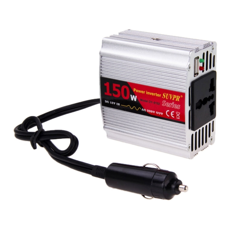 SUVPR DY-8102 150W DC 12V to AC 220V Car Power Inverter with 500mA USB Port & Universal Power Socket - Others by SUVPR | Online Shopping South Africa | PMC Jewellery | Buy Now Pay Later Mobicred