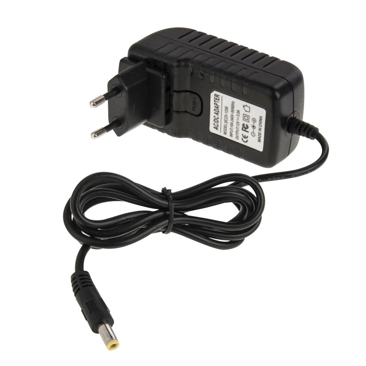 4 in 1 EU Plug + US Plug + UK Plug + AU Plug AC 100-240V to DC 12V 3A Power Adapter, Tips: 5.5 x 2.1mm, Cable Length: about 1.2m(Black) - AC Adapers by PMC Jewellery | Online Shopping South Africa | PMC Jewellery | Buy Now Pay Later Mobicred