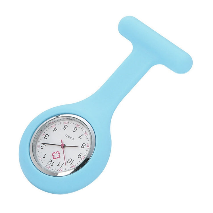 Portable Silicone Nurse Round Quartz Wristwatch Watch with Pin(Blue) - Necklace Watch Watches by PMC Jewellery | Online Shopping South Africa | PMC Jewellery | Buy Now Pay Later Mobicred