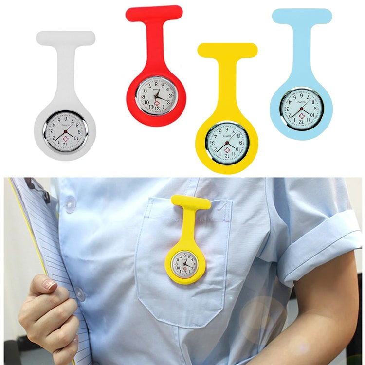 Portable Silicone Nurse Round Quartz Wristwatch Watch with Pin(Blue) - Necklace Watch Watches by PMC Jewellery | Online Shopping South Africa | PMC Jewellery | Buy Now Pay Later Mobicred