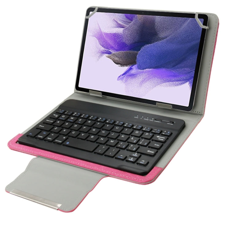 Universal Leather Tablet Case with Separable Bluetooth Keyboard and Holder for 7 inch Tablet PC(Magenta) - Universal Keyboard by PMC Jewellery | Online Shopping South Africa | PMC Jewellery