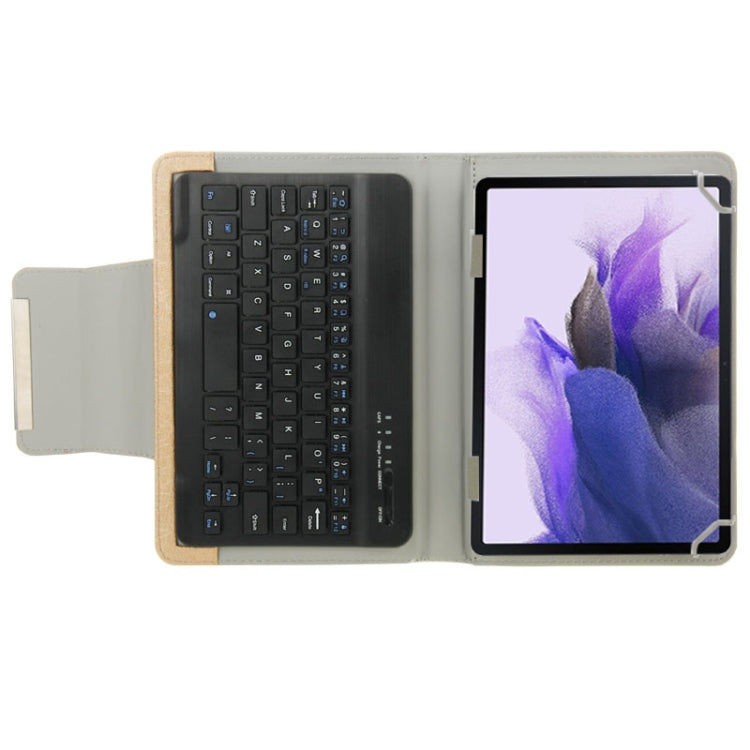 Universal Leather Tablet Case with Separable Bluetooth Keyboard and Holder for 7 inch Tablet PC(Brown) - Universal Keyboard by PMC Jewellery | Online Shopping South Africa | PMC Jewellery