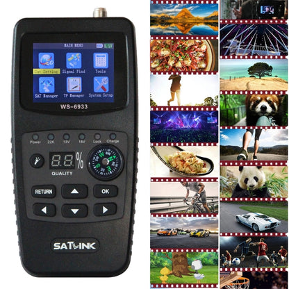 SATLINK WS6933 Portable Digital Satellite Finder Meter, 2.1 inch LCD Colour Screen, DVB-S2/S Signal Pointer(AU Plug) - Satellite Finder by PMC Jewellery | Online Shopping South Africa | PMC Jewellery | Buy Now Pay Later Mobicred