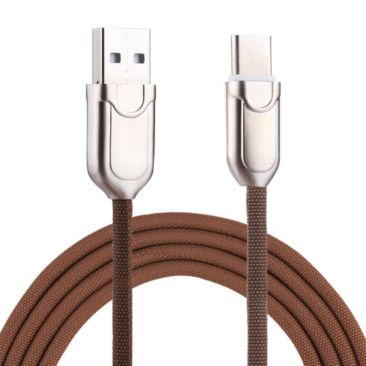 1m 2A USB-C / Type-C to USB 2.0 Data Sync Quick Charger Cable(Brown) - USB-C & Type-C Cable by PMC Jewellery | Online Shopping South Africa | PMC Jewellery | Buy Now Pay Later Mobicred