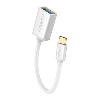 UGREEN 13cm USB 3.0 Female to USB-C / Type-C Male OTG Converter Adapter Cable (White) - OTG Adapter by UGREEN | Online Shopping South Africa | PMC Jewellery | Buy Now Pay Later Mobicred