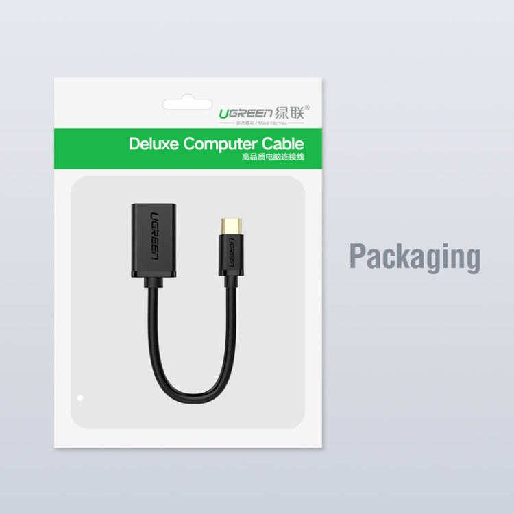 UGREEN 13cm USB 3.0 Female to USB-C / Type-C Male OTG Converter Adapter Cable (White) - OTG Adapter by UGREEN | Online Shopping South Africa | PMC Jewellery | Buy Now Pay Later Mobicred