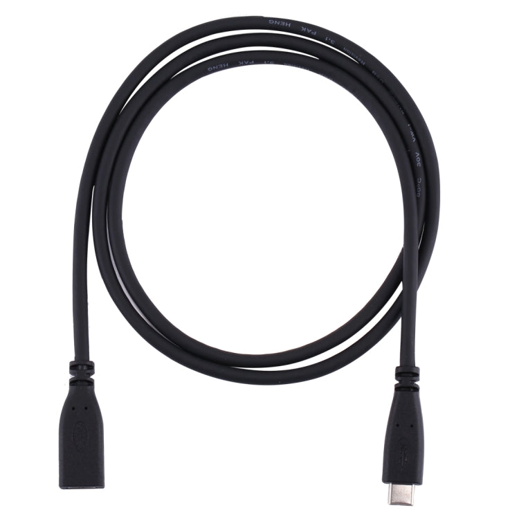 1m USB-C / Type-C 3.1 Male to USB-C / Type-C Female Connector Adapter Cable(Black) - USB-C & Type-C Cable by PMC Jewellery | Online Shopping South Africa | PMC Jewellery | Buy Now Pay Later Mobicred