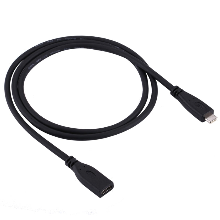 1m USB-C / Type-C 3.1 Male to USB-C / Type-C Female Connector Adapter Cable(Black) - USB-C & Type-C Cable by PMC Jewellery | Online Shopping South Africa | PMC Jewellery | Buy Now Pay Later Mobicred