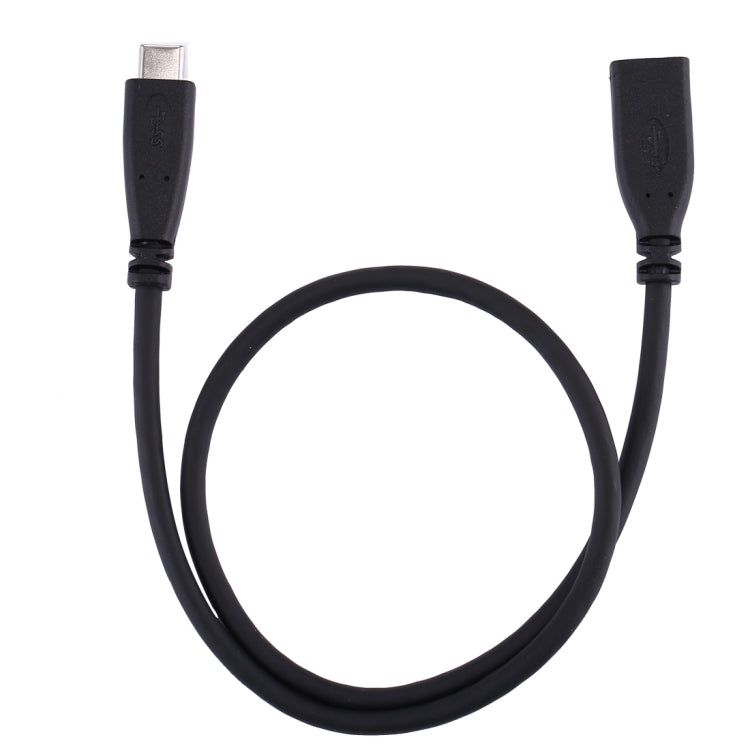 50cm USB-C / Type-C 3.1 Male to USB-C / Type-C Female Connector Adapter Cable(Black) - USB-C & Type-C Cable by PMC Jewellery | Online Shopping South Africa | PMC Jewellery | Buy Now Pay Later Mobicred