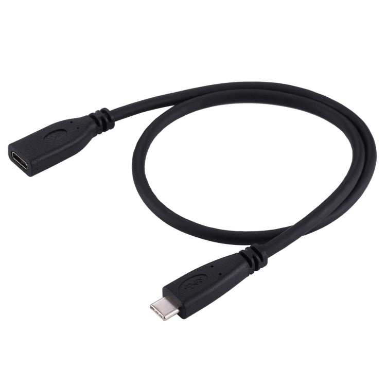 50cm USB-C / Type-C 3.1 Male to USB-C / Type-C Female Connector Adapter Cable(Black) - USB-C & Type-C Cable by PMC Jewellery | Online Shopping South Africa | PMC Jewellery | Buy Now Pay Later Mobicred