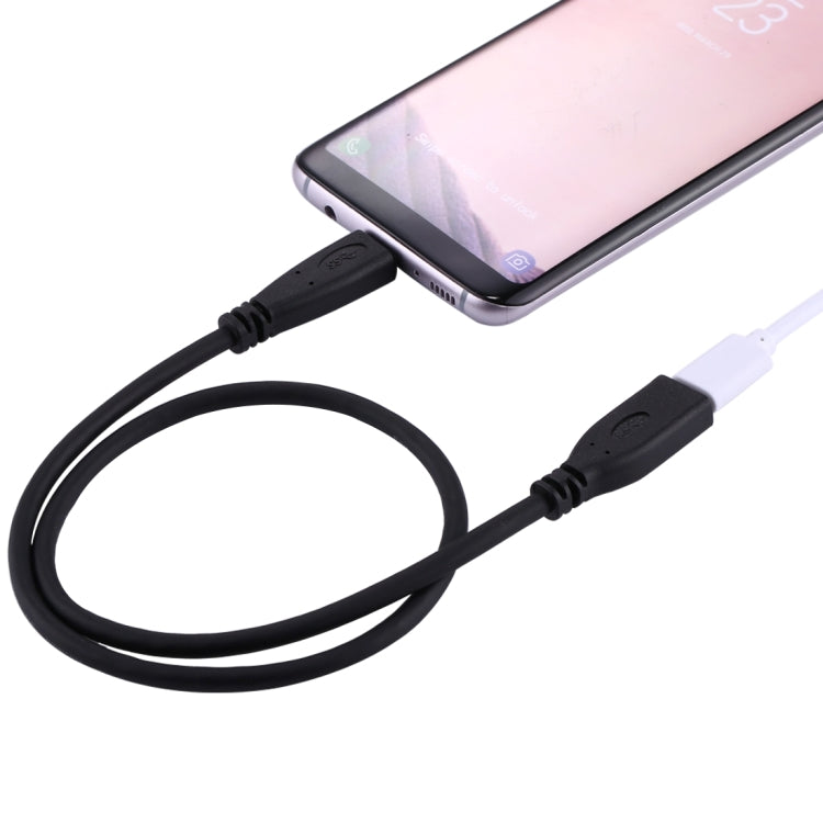 50cm USB-C / Type-C 3.1 Male to USB-C / Type-C Female Connector Adapter Cable(Black) - USB-C & Type-C Cable by PMC Jewellery | Online Shopping South Africa | PMC Jewellery | Buy Now Pay Later Mobicred