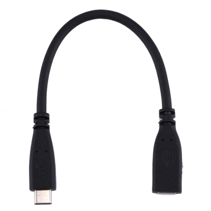 20cm USB-C / Type-C 3.1 Male to USB-C / Type-C Female Connector Adapter Cable(Black) - USB-C & Type-C Cable by PMC Jewellery | Online Shopping South Africa | PMC Jewellery | Buy Now Pay Later Mobicred