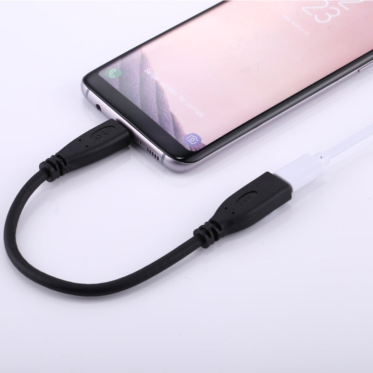 20cm USB-C / Type-C 3.1 Male to USB-C / Type-C Female Connector Adapter Cable(Black) - USB-C & Type-C Cable by PMC Jewellery | Online Shopping South Africa | PMC Jewellery | Buy Now Pay Later Mobicred