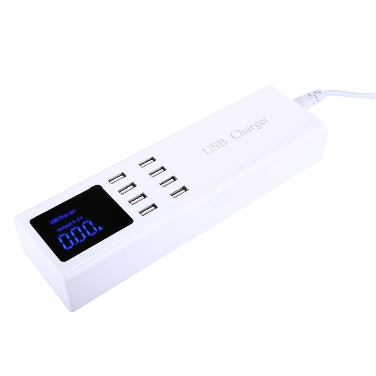 YC-CDA23 8 USB Ports 8A Travel Charger with LCD Screen and Wireless Charger, EU Plug - Multifunction Charger by PMC Jewellery | Online Shopping South Africa | PMC Jewellery | Buy Now Pay Later Mobicred