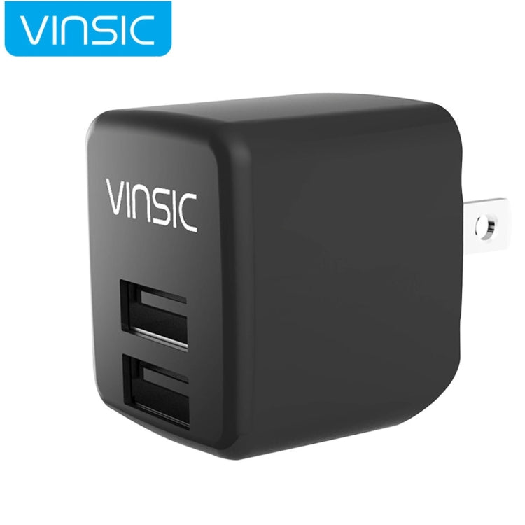 Vinsic 12W 5V 2.4A Output Dual USB Wall Charger USB Charger Adapter - USB Charger by VINSIC | Online Shopping South Africa | PMC Jewellery | Buy Now Pay Later Mobicred